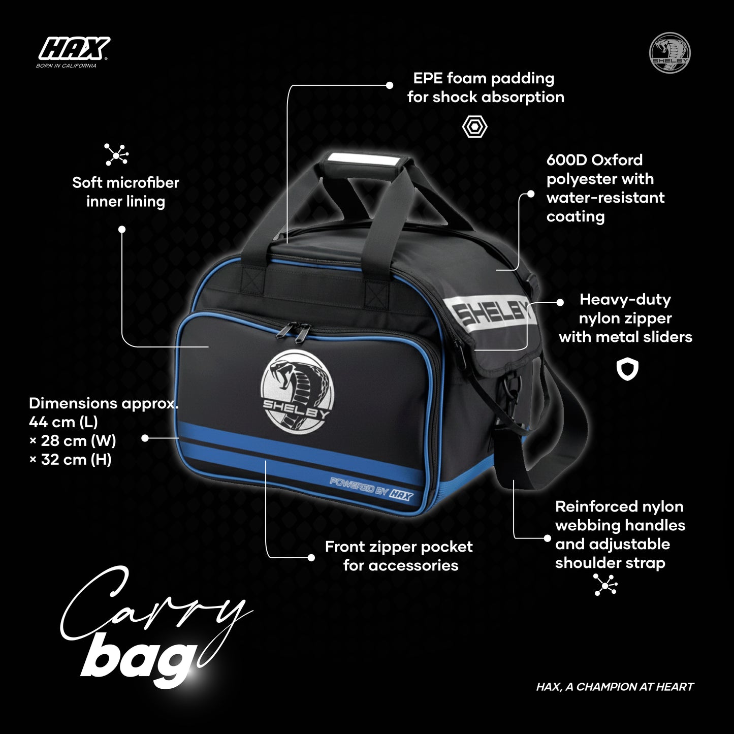 SHELBY RACING CARRY BAG