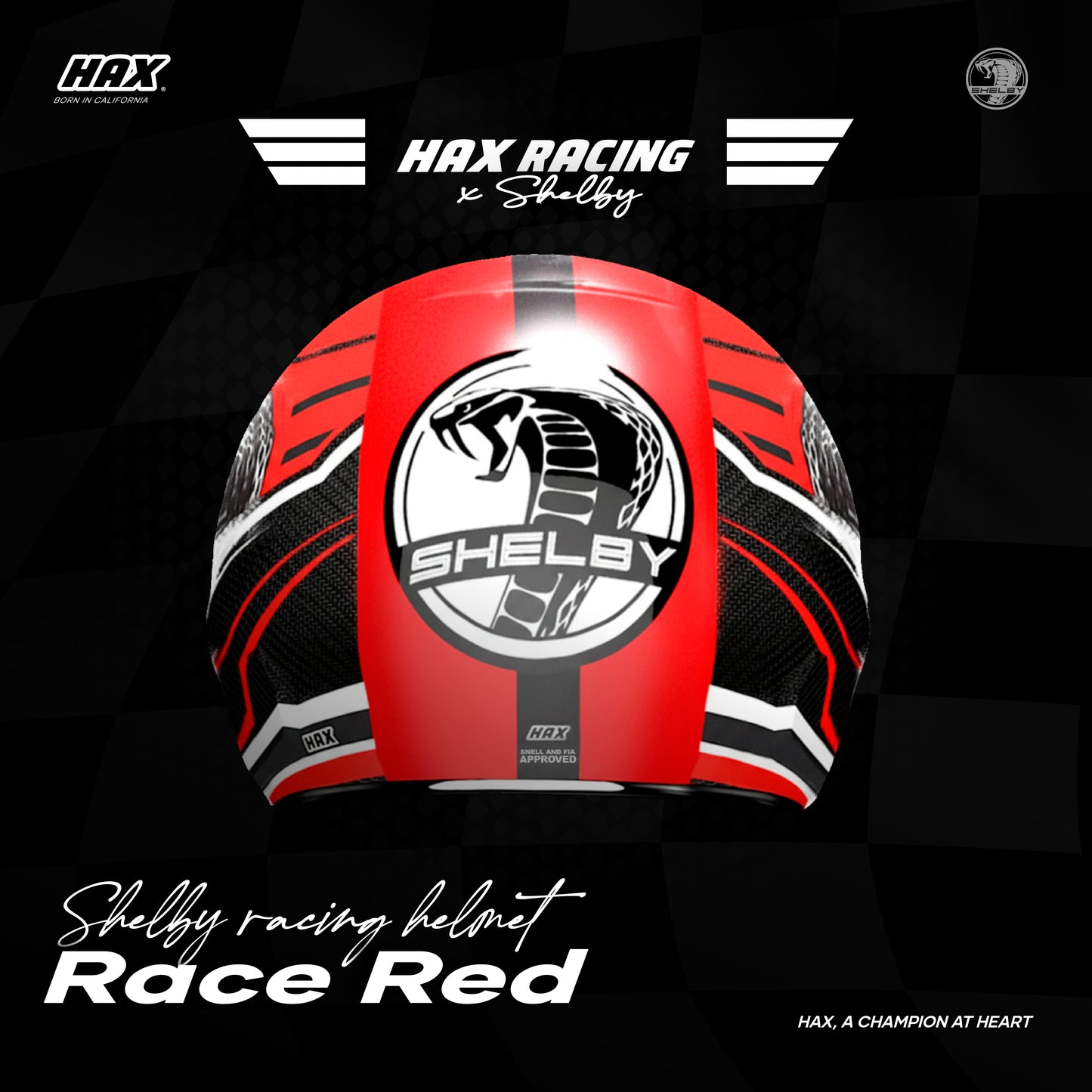 SHELBY RACING HELMETS | RACED RED