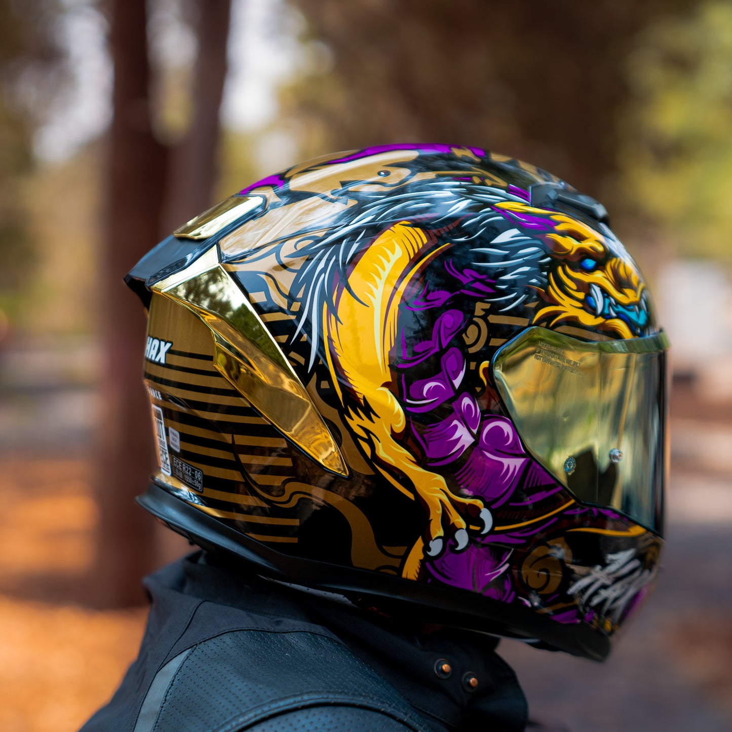 FORCE SHENLONG GOLD HELMET | Glossy Finish