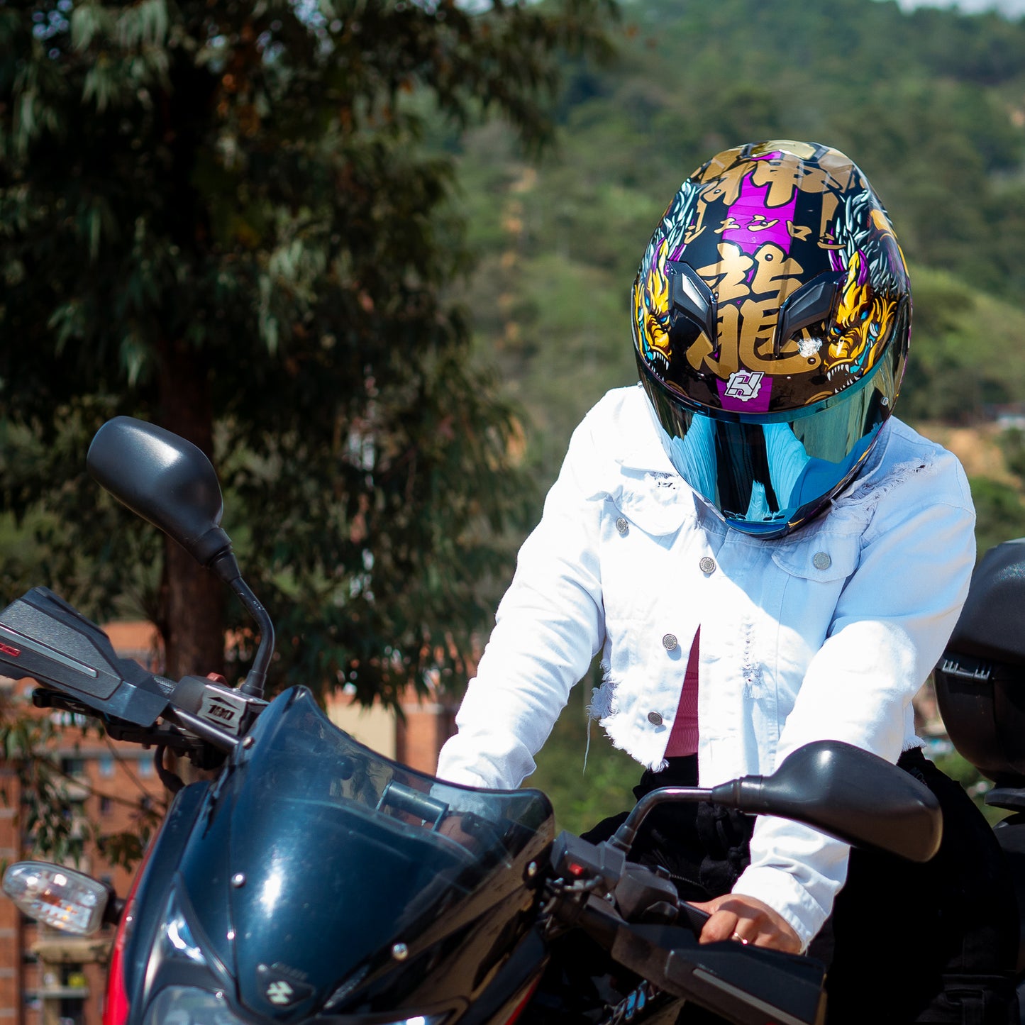 FORCE SHENLONG GOLD HELMET | Glossy Finish