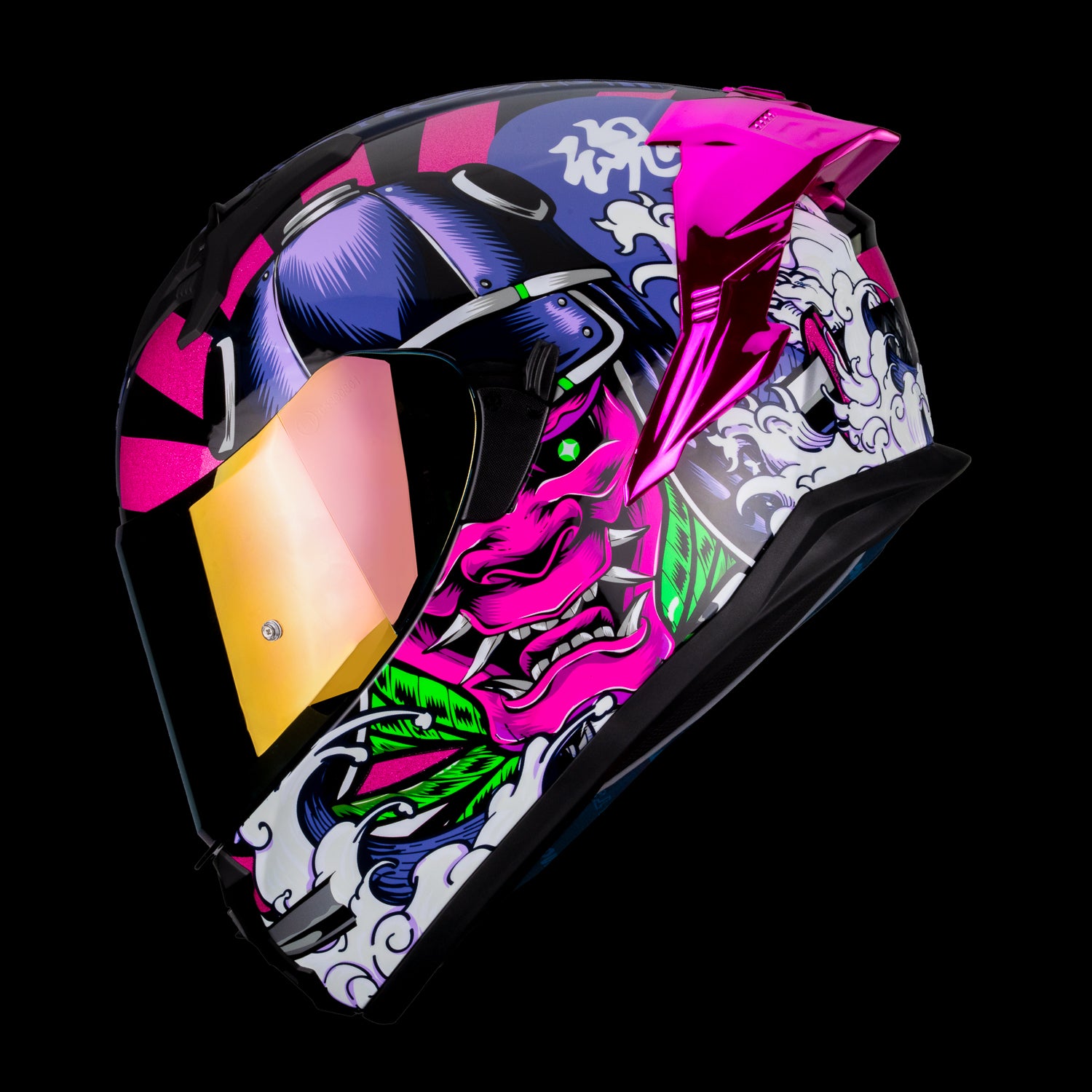 OBSIDIAN SAMURAI RED HELMET | Glossy Finish
