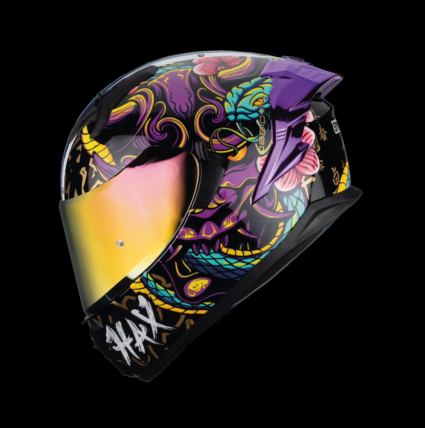 OBSIDIAN SNAKE DEMON RED HELMET | Glossy Finish