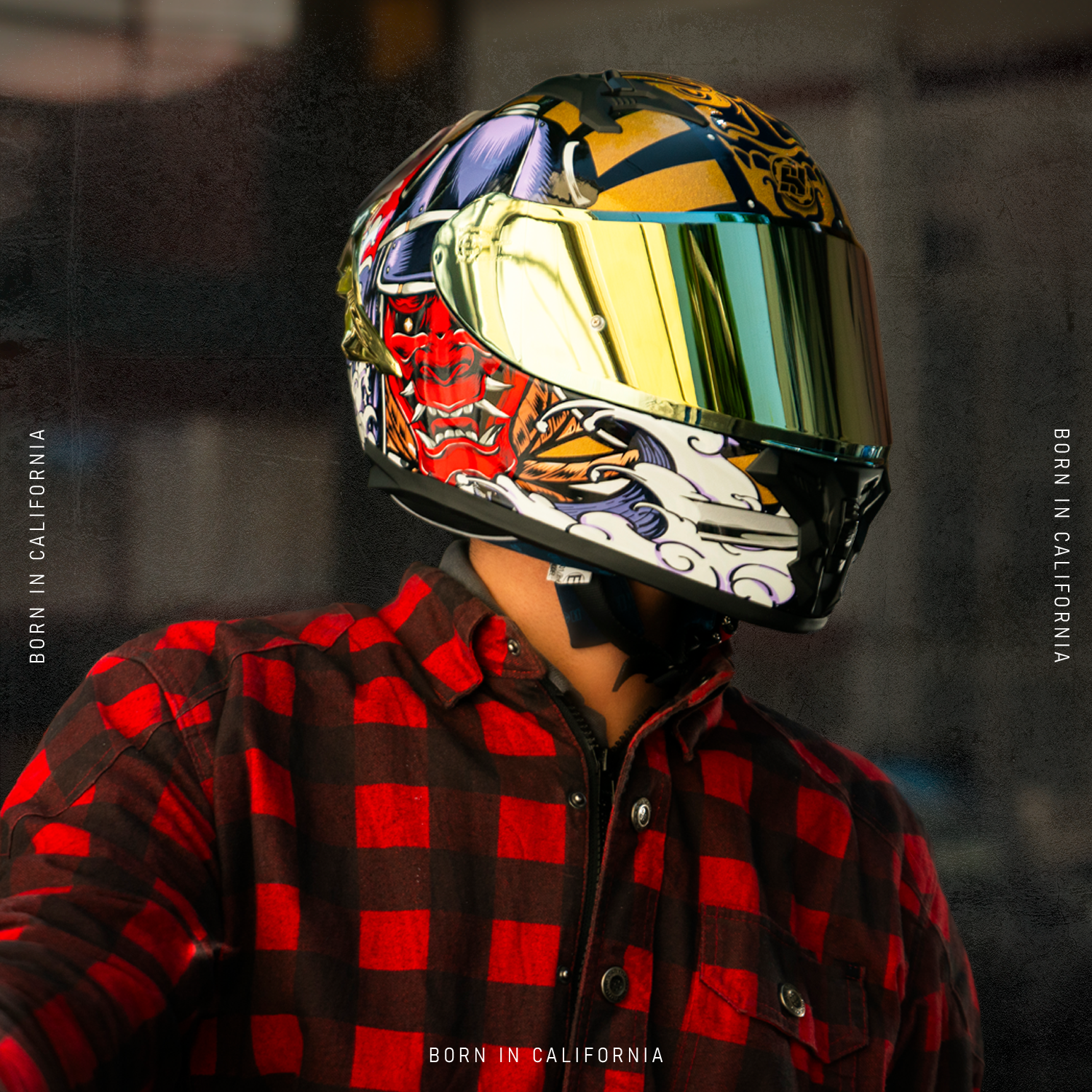 OBSIDIAN SAMURAI RED HELMET | Glossy Finish