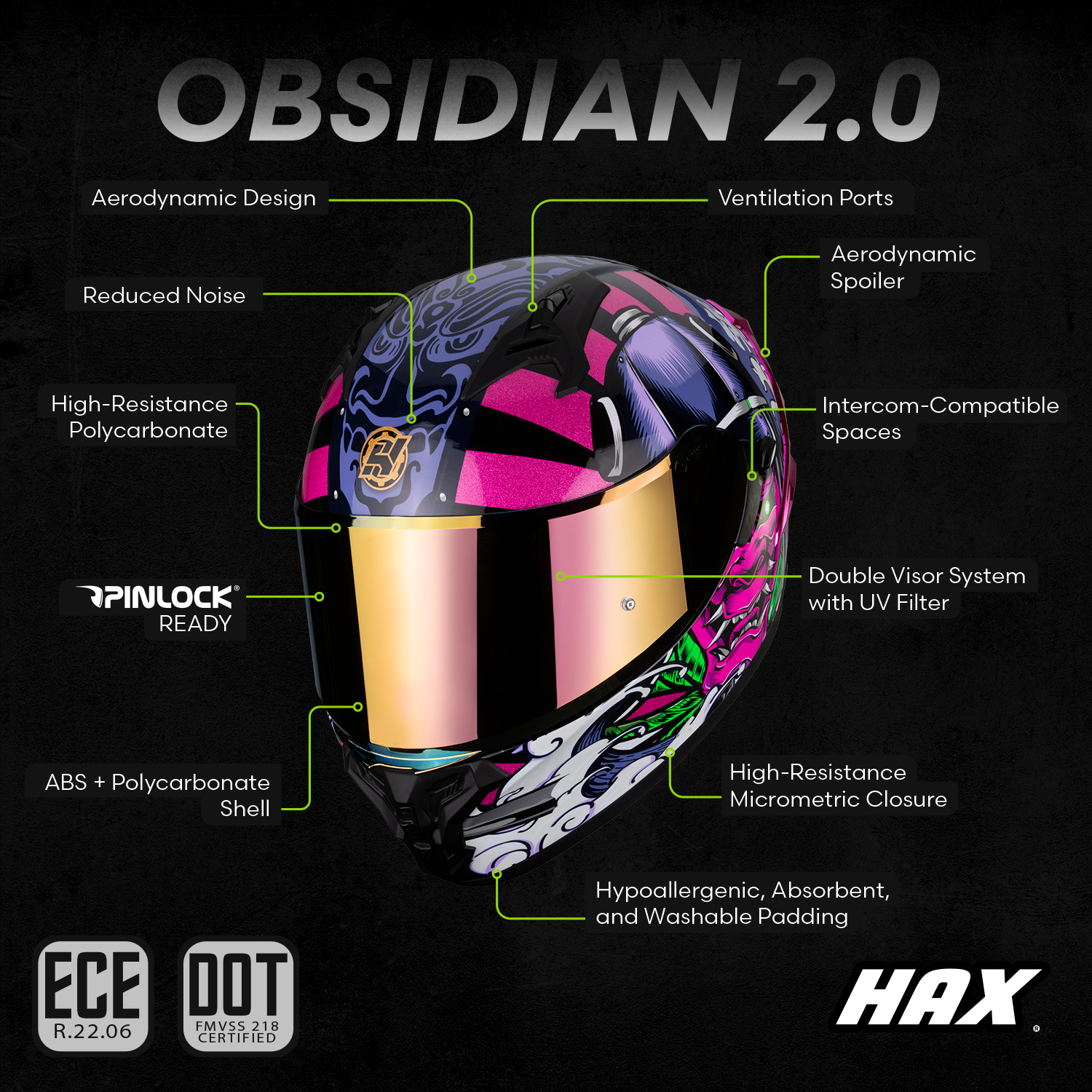 OBSIDIAN SAMURAI RED HELMET | Glossy Finish