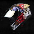 OBSIDIAN SAMURAI RED HELMET | Glossy Finish