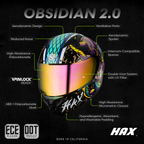 OBSIDIAN SNAKE DEMON RED HELMET | Glossy Finish