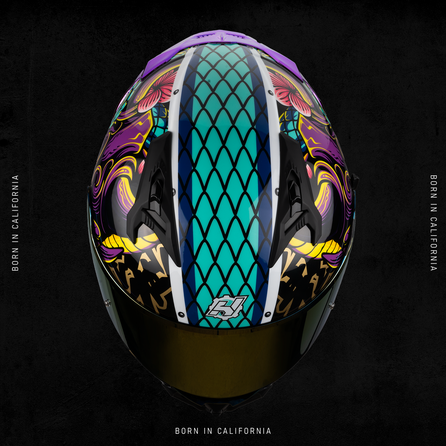 OBSIDIAN SNAKE DEMON RED HELMET | Glossy Finish