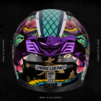 OBSIDIAN SNAKE DEMON RED HELMET | Glossy Finish