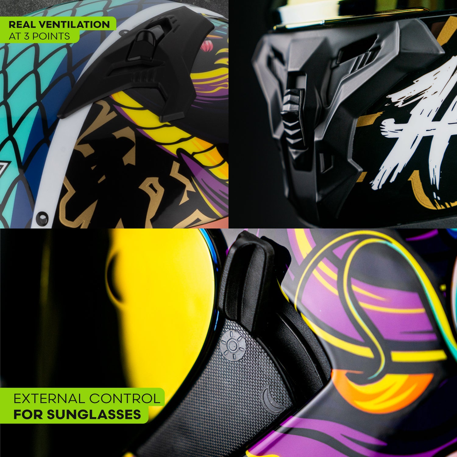 OBSIDIAN SNAKE DEMON RED HELMET | Glossy Finish