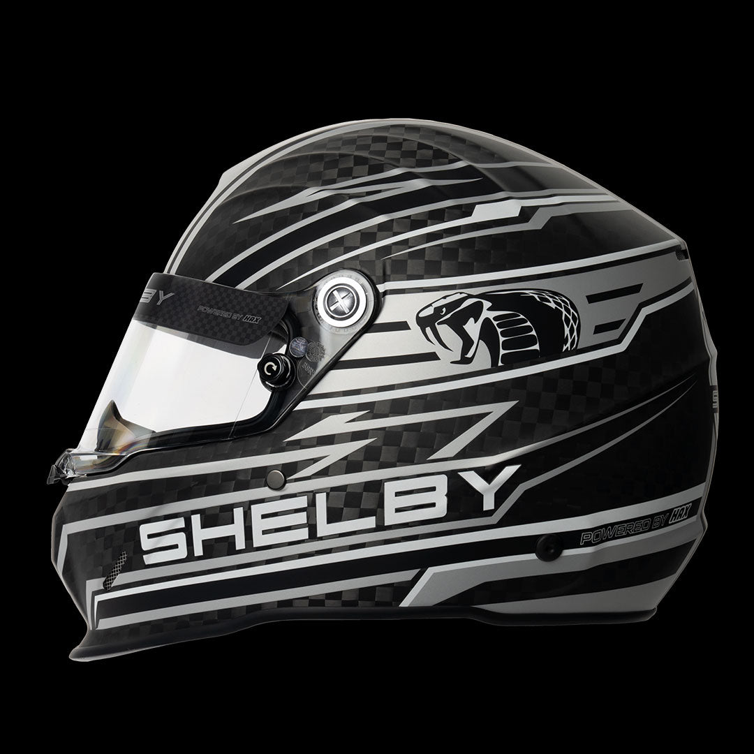 SHELBY RACING HELMETS MATTE FINISH | SUPER SNAKE SILVER