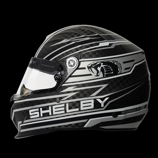 SHELBY RACING HELMETS MATTE FINISH | SUPER SNAKE SILVER