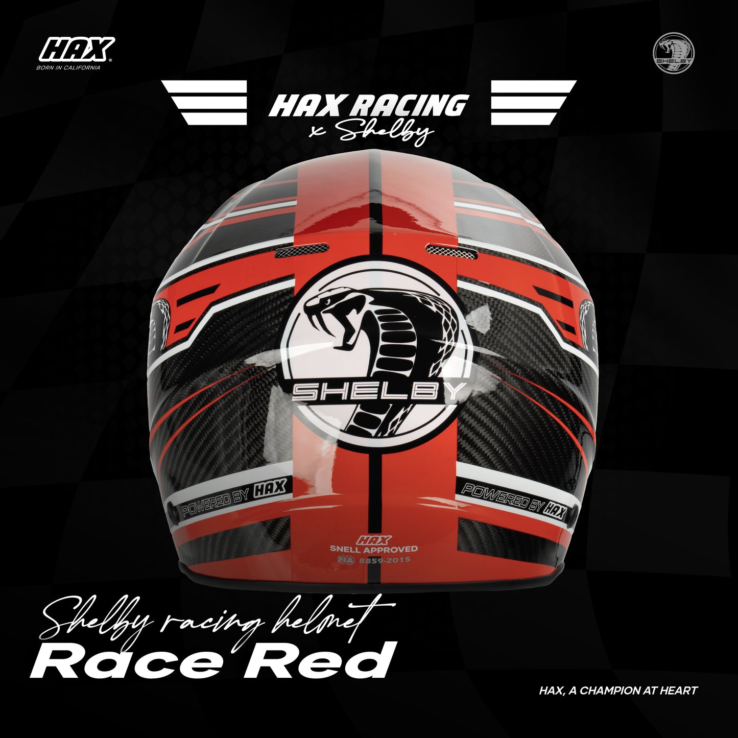 SHELBY RACING HELMETS | RACED RED