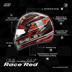 SHELBY RACING HELMETS | RACED RED