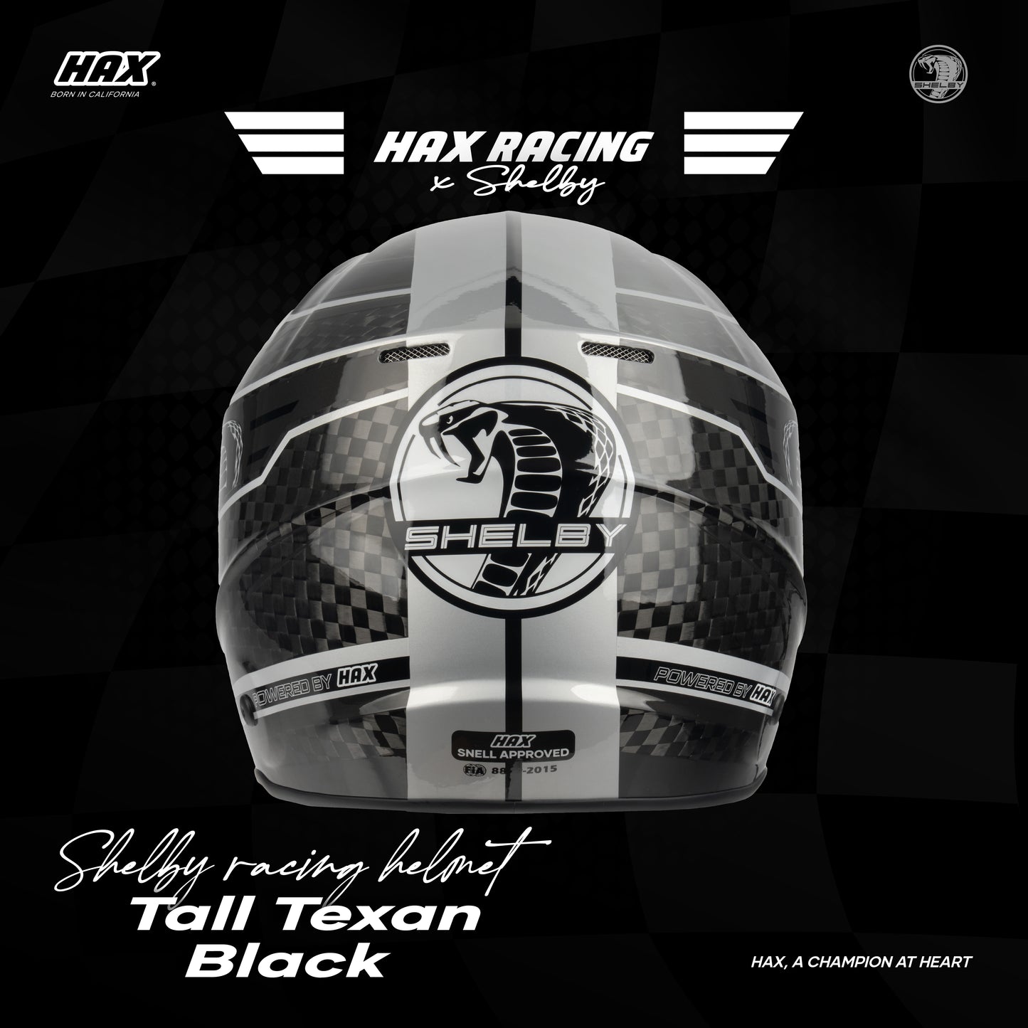 SHELBY RACING HELMETS | TALL TEXAN BLACK