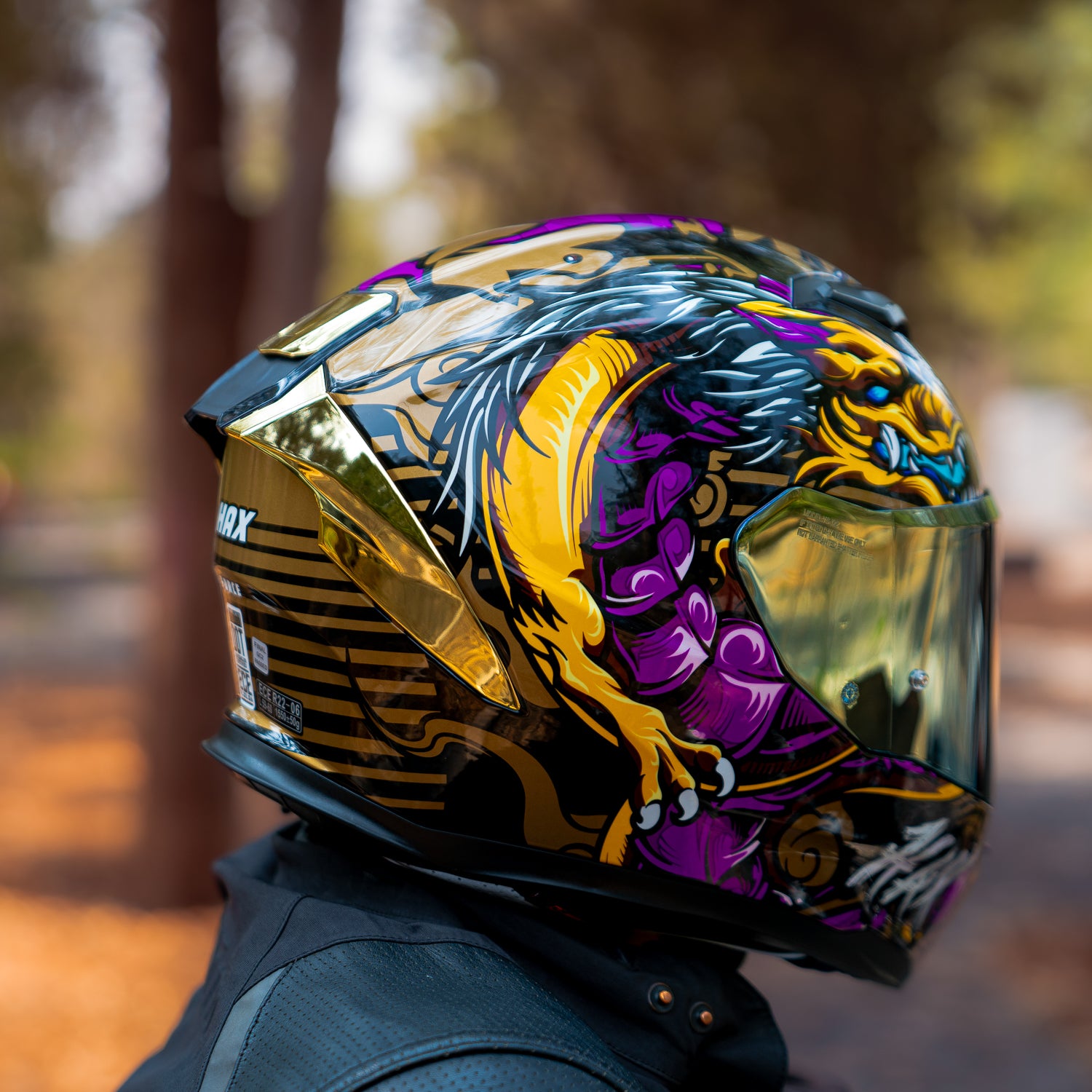 FORCE SHENLONG GOLD HELMET | Glossy Finish