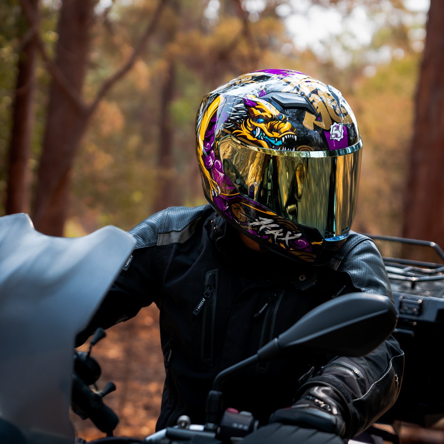 FORCE SHENLONG GOLD HELMET | Glossy Finish